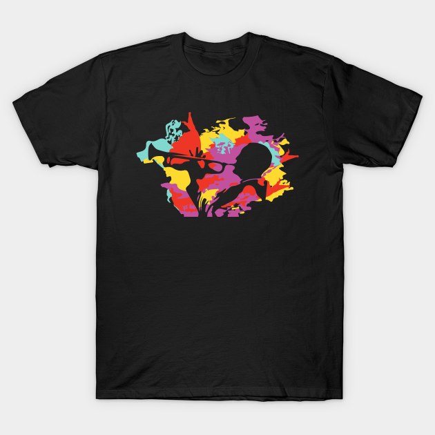 Fancy Colorful Trumpet Player T-Shirt by jazzworldquest